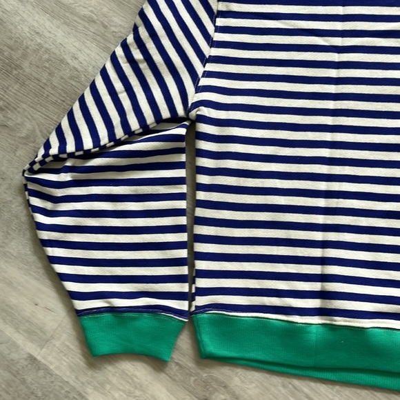 Free People Classic Striped Sweater Crewneck Oversize Baggy Cotton Women XS NWOT - Picture 8 of 13